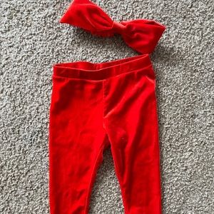 Gymboree velvet headband and leggings